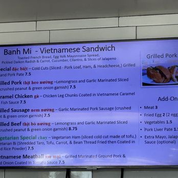 Banh Mi My Tho - menu - Vietnamese Near Me - Rosemead, California