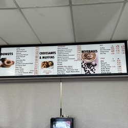 Dey's Doughnuts and Croissants - Menu board