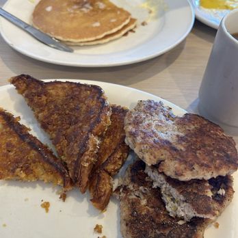 Wildberries - Crunchy French toast and homemade sausage patty. - Breakfast & Brunch Near Me - Mesa, Arizona Wildberries - Crunchy French toast and homemade sausage patty. - Breakfast & Brunch Near Me - Mesa, Arizona