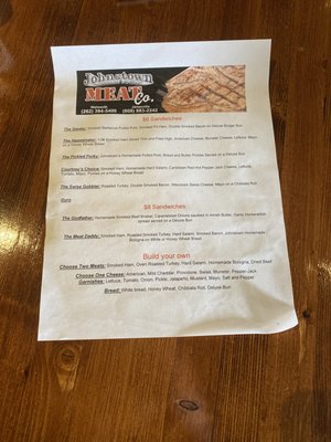 Menu photo 1 Johnstown Meat walworth, WI