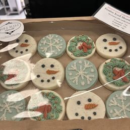 Holiday cookies in display box. Adorable! Holiday cookies in display box. Adorable!