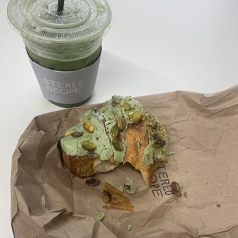 Stereoscope Coffee - Nakama Matcha Milk , Matcha Pistachio Croissant - Coffee Roasteries Near Me - Long Beach, California Stereoscope Coffee - Nakama Matcha Milk , Matcha Pistachio Croissant - Coffee Roasteries Near Me - Long Beach, California