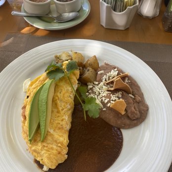 Higos & Olivos - Chef's choice omelette with homemade beans & potatoes - Breakfast & Brunch Near Me - Cabo San Lucas, BCS
