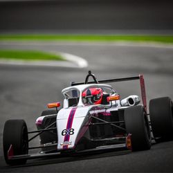 Allen Berg Racing Schools - Allen Berg Racing Schools formula car cornering at speed during an open-wheel racing session.