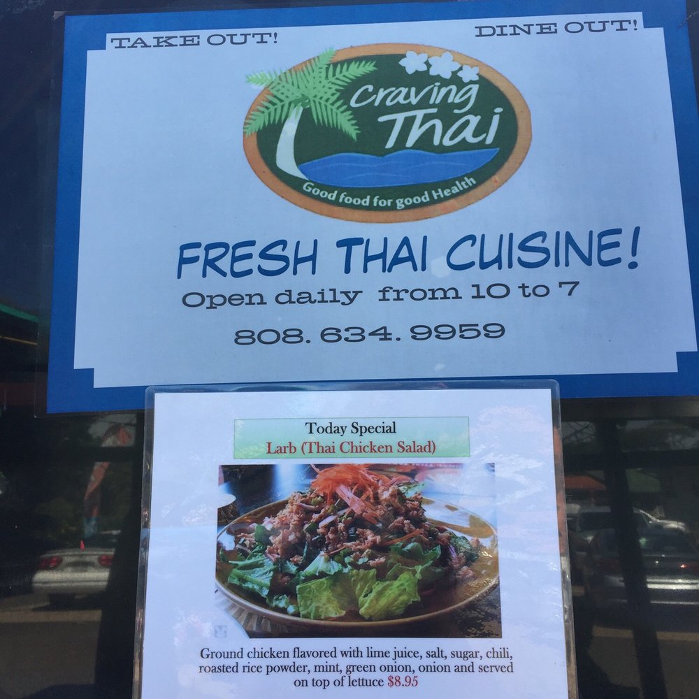 Craving Thai - 03/16/16 - Thai Near Me - Koloa, Hawaii Craving Thai - 03/16/16 - Thai Near Me - Koloa, Hawaii