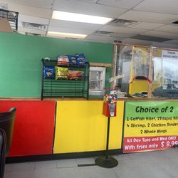 Shark Fish and Chicken Jamaican and American cuisine - Inside view