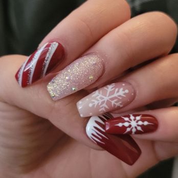 Gelish Nails - Beautifully hand drawen. Best coffin I've had. - Nail Salons Near Me - Fremont, California