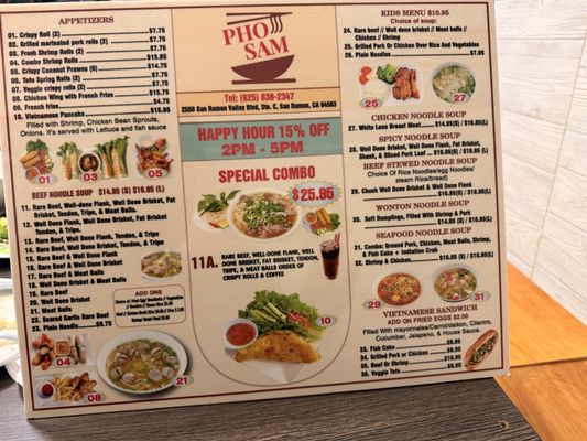 Menu photo 3 Pho Sam San Ramon, CA Menu photo 3 Pho Sam San Ramon, CA