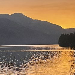 Loch Leven Lodge - Sunset view from our deck.