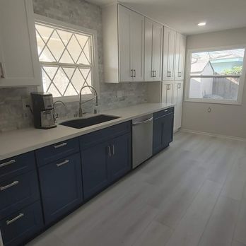 The Cabinet Lady - Love my navy blue sink - General Contractors Near Me