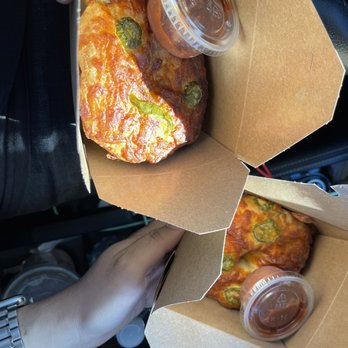 Keto Bakery - Jalapeño Cheese Bagel with Marinara Sauce - Desserts Near Me - Orange, California Keto Bakery - Jalapeño Cheese Bagel with Marinara Sauce - Desserts Near Me - Orange, California