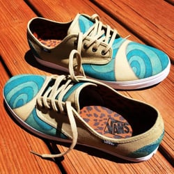 Check out these Vans painted by a local artist at Third Coast Surf Shop