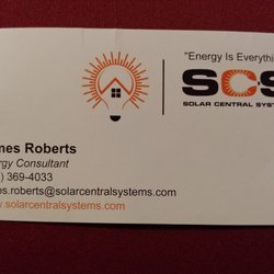 Solar Central Systems - Card of the "consultant" that left me feeling uneasy for sure