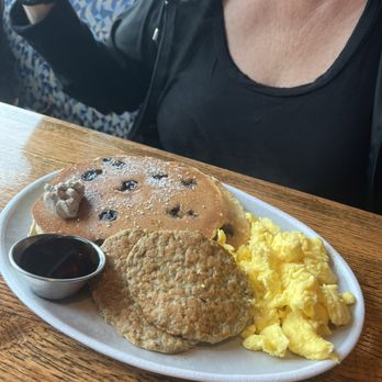 Morning Shift - Blueberry pancakes and chicken sausage - Sandwiches Near Me - Kennesaw, Georgia