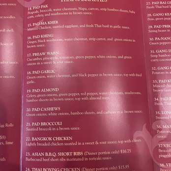 Phuket Thai - The menu - Thai Near Me - Chesterfield, Michigan