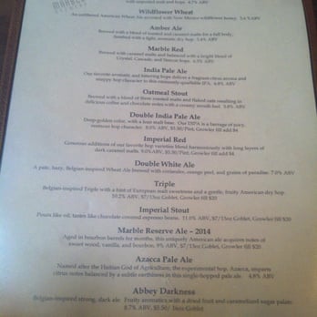 Marble Brewery - Beer menu. - Breweries Near Me - Albuquerque, New Mexico Marble Brewery - Beer menu. - Breweries Near Me - Albuquerque, New Mexico