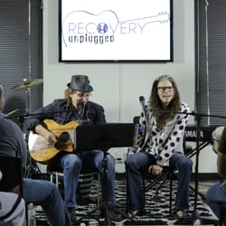Recovery Unplugged - Fort Lauderdale - Director of Creative Recovery Richie Supa performs with long time friend Steven Tyler at Recovery Unpluged