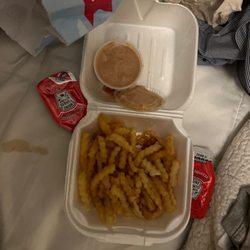 Raising Cane’s Chicken Fingers - A box full of fries.