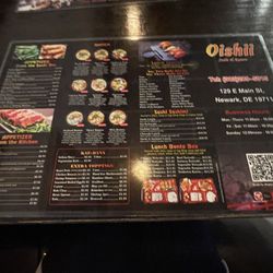 Oishii Sushi & Ramen - The Menu