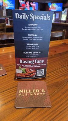 Menu photo 1 Miller's Ale House Jacksonville, FL