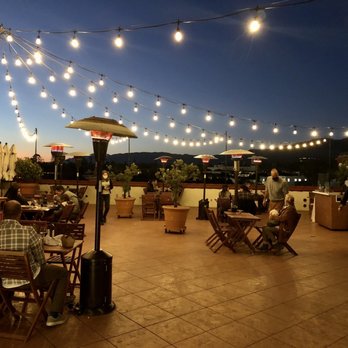 Finch & Fork - The rooftop dining area, socially-distanced. - New American Near Me - Santa Barbara, California