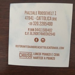 Da Andrea - Carte