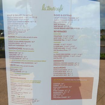 La Tour Cafe - Menu - Macarons Near Me - Kapolei, Hawaii La Tour Cafe - Menu - Macarons Near Me - Kapolei, Hawaii