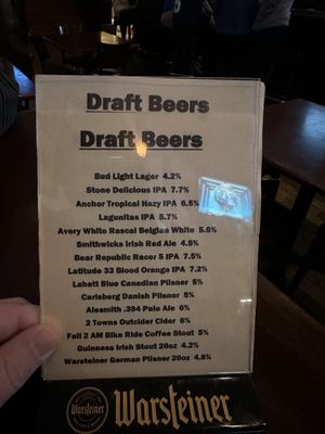 Menu photo 1 Stout Public House San Diego, CA