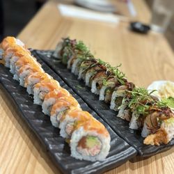 Tokyo Table - Salmon Lover (left) and Power of E (right)
