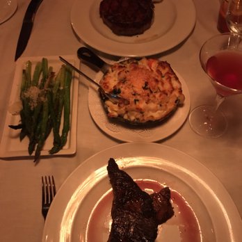 Rails Steakhouse - Cowboy Steak, Marinated Skirt Steak, Grilled Asparagus & Lobster Mac & Cheese - Steakhouses Near Me - Towaco, New Jersey