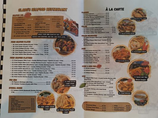 Menu photo 1 Claro’s Seafood Restaurant Houston, TX Menu photo 1 Claro’s Seafood Restaurant Houston, TX