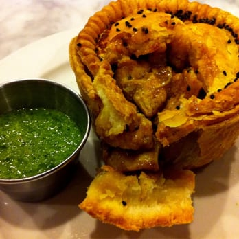 Pleasant House Pub - Chicken Balti pie with coriander chutney. - British Near Me - Chicago, Illinois Pleasant House Pub - Chicken Balti pie with coriander chutney. - British Near Me - Chicago, Illinois