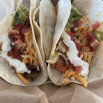 Hangry's - Taco trio! Shrimp, chicken and pork! All very good! - Food Trucks Near Me - Norfolk, Virginia Hangry's - Taco trio! Shrimp, chicken and pork! All very good! - Food Trucks Near Me - Norfolk, Virginia
