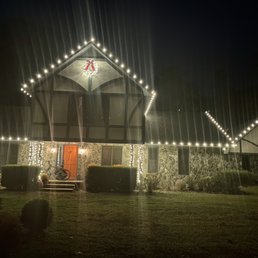 a house with christmas lights on it