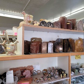 Simple Elegance Rock Shop - Glow in the dark? What?  Different shape stones.. small trays with a fossil standing out. Mortar/pestle. Pink unicorn. Spheres. Bookends... - Jewelry Near Me - Orem, Utah