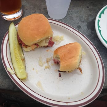 Landfall - tiny but tasty pastrami sliders. - Seafood Near Me - Woods Hole, Massachusetts Landfall - tiny but tasty pastrami sliders. - Seafood Near Me - Woods Hole, Massachusetts