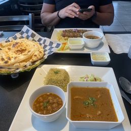Chicken Korma and Beef Sheekh Kebab