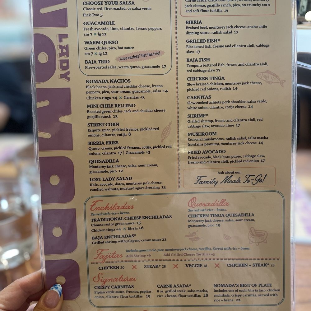 Lady Nomada - Mexican Kitchen - Menu - Mexican Near Me - Arvada, Colorado