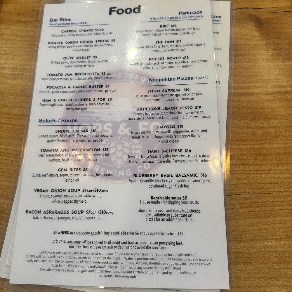 Hops And Fog Brewing - Menu - Breweries Near Me - Pacific Grove, California Hops And Fog Brewing - Menu - Breweries Near Me - Pacific Grove, California