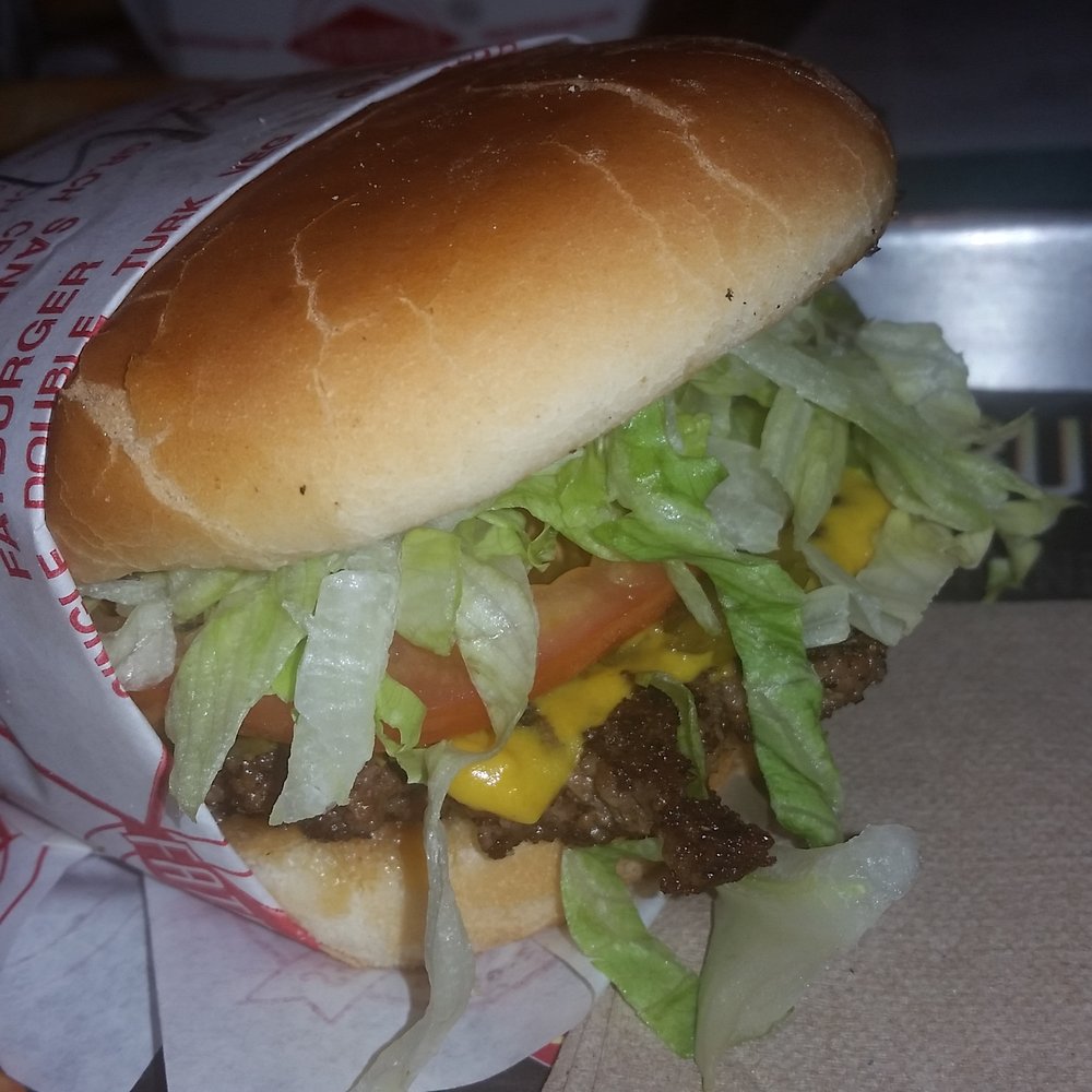 Fatburger & Buffalo's Express - Medium size with everything except Mayo - Burgers Near Me - Carson, California