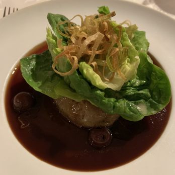 Le Crocodile Restaurant - Pan-seared Foie-Gras, with Griottine Cherries, and Port Wine Reduction $42.00 - French Near Me - Vancouver, British Columbia Le Crocodile Restaurant - Pan-seared Foie-Gras, with Griottine Cherries, and Port Wine Reduction $42.00 - French Near Me - Vancouver, British Columbia