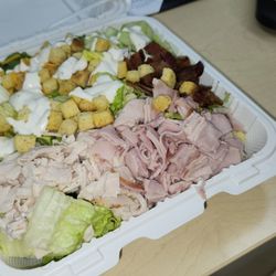 The Bread Board Deli - Chef Salad with lots of meat and croutons!