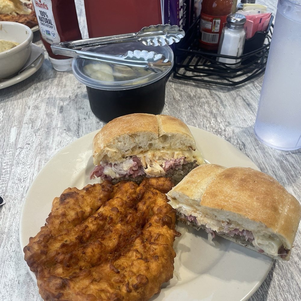 Goetta Rueben and a potato pancake Goetta Rueben and a potato pancake