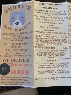 Menu photo 2 buddys cafe Youngstown, OH