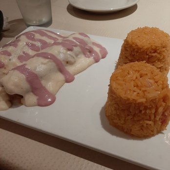 Lita's La Mexicana - Chicken enchiladas with double rice instead 9f rice and beans - Mexican Near Me - Plano, Texas
