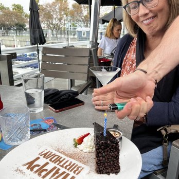 Yard House - Complimentary birthday Chocolate Fudge Cake - Bars Near Me - Long Beach, California