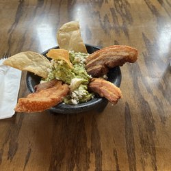 La Huerta - Pork belly guacamole appetizer.