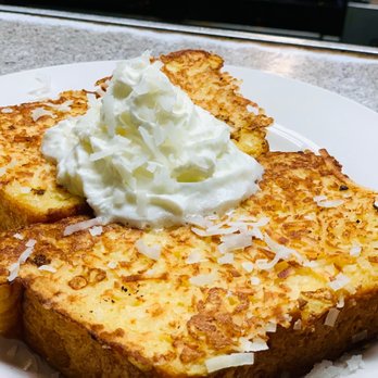 Lauren's Restaurant - Made in House Coconut Sweet Bread French Toast - Breakfast & Brunch Near Me - Warren, Rhode Island Lauren's Restaurant - Made in House Coconut Sweet Bread French Toast - Breakfast & Brunch Near Me - Warren, Rhode Island