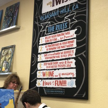 Painting with a Twist - The rules - Paint & Sip Near Me - Pleasant Hill, California