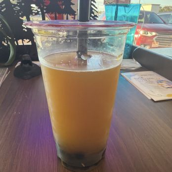 Poppa Bear Boba - Large peach mango boba tea - Bubble Tea Near Me - Waco, Texas